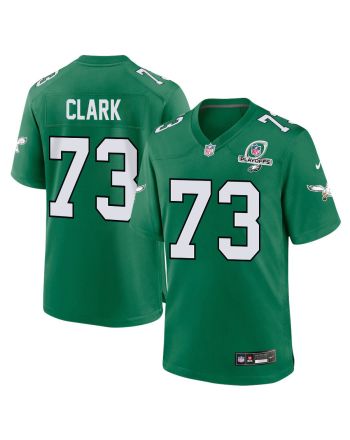 Le'Raven Clark 73 Philadelphia Eagles 2023 Playoffs Patch Alternate Game Men Jersey - Kelly Green