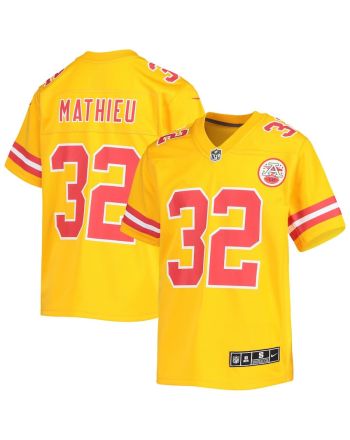 Tyrann Mathieu 32 Kansas City Chiefs YOUTH Inverted Team Game Jersey - Gold