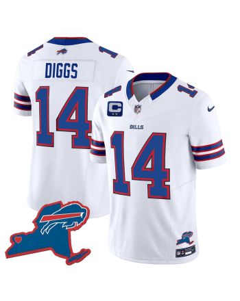 Stefon Diggs 14 Buffalo Bills New York Patch Game Men Jersey - White