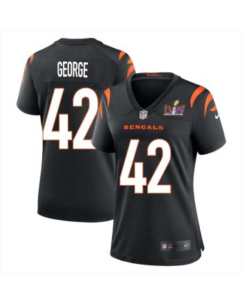 Allan George 42 Cincinnati Bengals Super Bowl LVIII Women Home Limited Jersey - Black