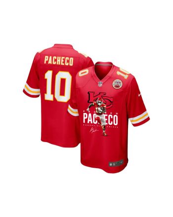 Isiah Pacheco 10 Kansas City Chiefs Signed Running Back Game YOUTH Jersey - Red