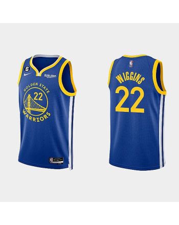 Golden State Warriors 22 Andrew Wiggins 2022-23 Icon Edition Royal Men Jersey