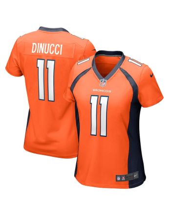 Ben DiNucci 11 Denver Broncos Women's Team Game Jersey - Orange