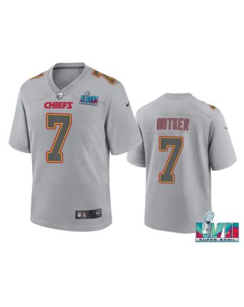 Harrison Butker 7 Kansas City Chiefs Super Bowl LVII Youth Atmosphere Game Jersey - Gray