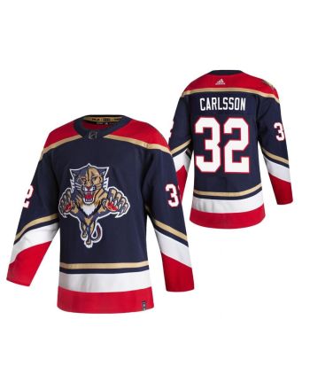 Florida Panthers 32 Lucas Carlsson 2023 Reverse Retro Navy Jersey Jersey