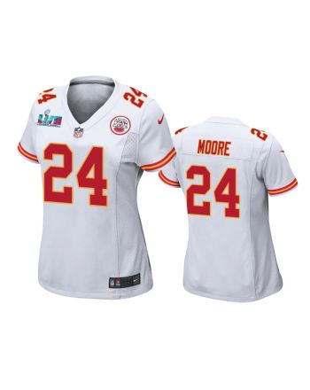 Skyy Moore 24 Kansas City Chiefs Super Bowl LVII Game Jersey - Women White