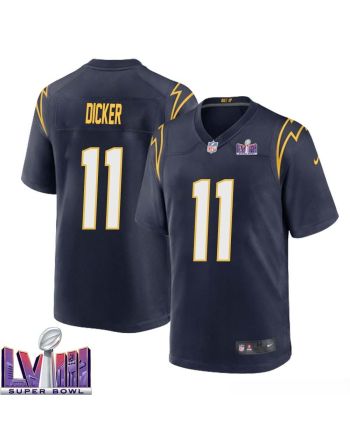 Cameron Dicker 11 Los Angeles Chargers Super Bowl LVIII Men Alternate Game Jersey - Navy