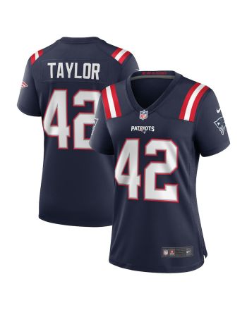 J.J. Taylor 42 New England Patriots Women Team Game Jersey - Navy