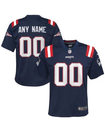 New England Patriots YOUTH Custom Game Jersey - Navy