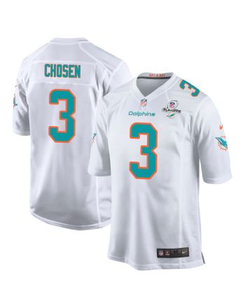 Robbie Chosen 3 Miami Dolphins 2023 Playoffs Patch Game Men Jersey - White