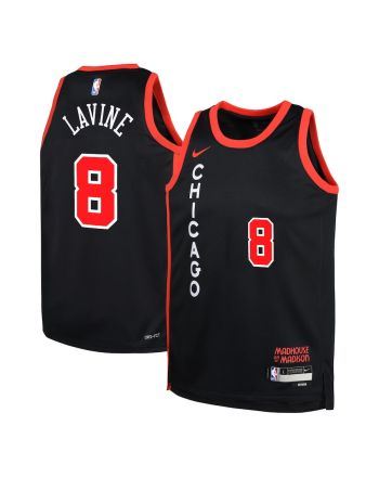 Zach LaVine 8 Chicago Bulls 2023/24 City Edition Swingman YOUTH Jersey - Black