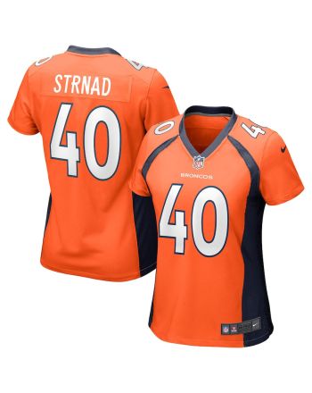 Justin Strnad 40 Denver Broncos Women's Game Jersey - Orange