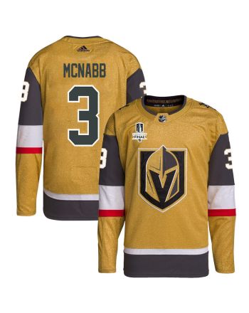 Brayden McNabb 3 Vegas Golden Knights Stanley Cup 2023 Final Patch Home Breakaway Men Jersey - Gold