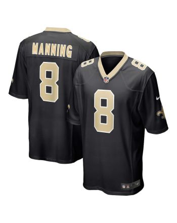 Archie Manning 8 New Orleans Saints Retired Men Game Jersey - Black