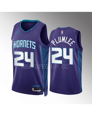 Mason Plumlee 24 2022-23 Charlotte Hornets Purple Statement Edition Men Jersey Swingman