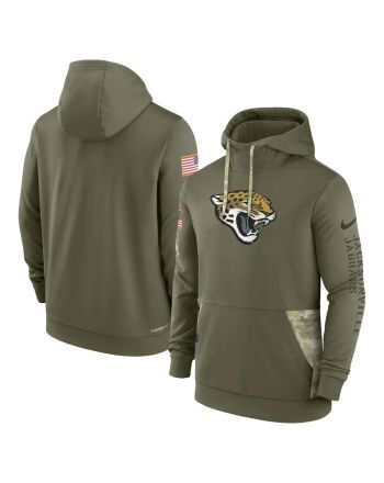 Jacksonville Jaguars 2022 Salute to Service Therma Performance Pullover Men Hoodie - Olive