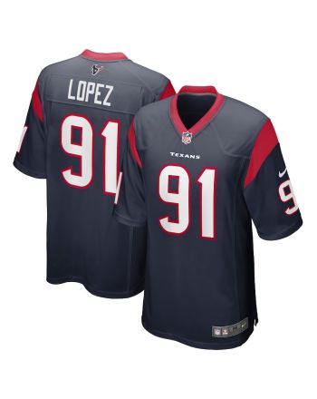 Roy Lopez 91 Houston Texans Men Game Jersey - Navy