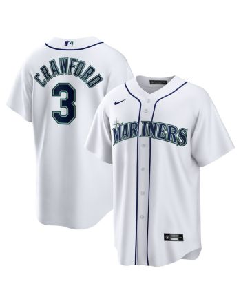 JP Crawford 3 Seattle Mariners Home Men Jersey - White