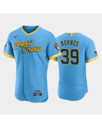 Corbin Burnes 39 2022-23 City Connect Milwaukee Brewers Jersey - Powder Blue