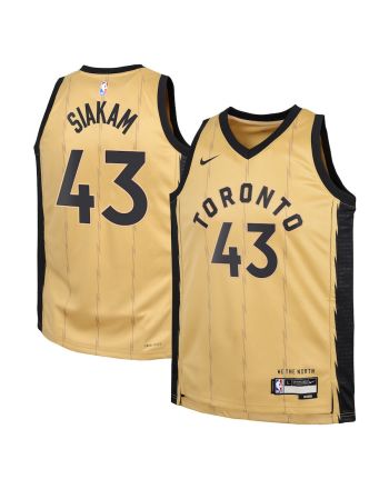 Pascal Siakam 43 Toronto Raptors 2023/24 City Edition Swingman YOUTH Jersey - Gold