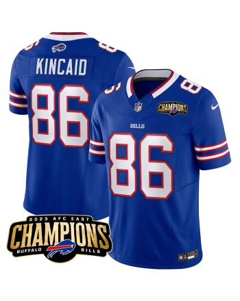 Dalton Kincaid 86 Buffalo Bills 2023 AFC East Champions Patch Game Men Jersey - Royal