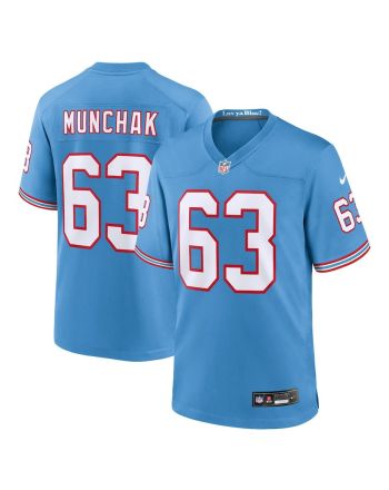 Mike Munchak 63 Tennessee Titans Oilers Throwback Alternate Game Men Jersey - Light Blue