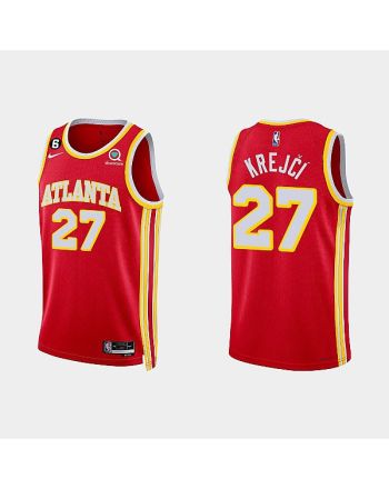 Atlanta Hawks 27 Vit Krejci 2022-23 Icon Edition Red Men Jersey