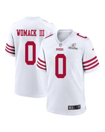 Samuel Womack III 0 San Francisco 49ers 2024 Divisional Patch Game Men Jersey - White