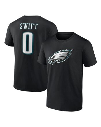 D'Andre Swift 0 Philadelphia Eagles Unisex T-Shirt - Black