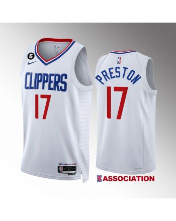 LA Clippers Jason Preston 17 2022-23 Association Edition White Jersey Swingman