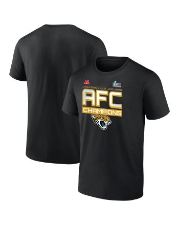 Jacksonville Jaguars AFC Champions Iconic Slant Black T-Shirt