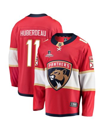 Florida Panthers Jonathan Huberdeau 11 Home 2023 Stanley Cup Champions Breakaway Men Jersey - Red