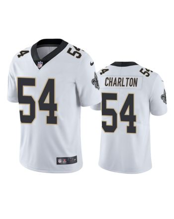 New Orleans Saints Taco Charlton 54 White Vapor Limited Jersey