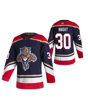 Florida Panthers 2023 Reverse Retro Spencer Knight 30 Special Edition Jersey Navy Jersey