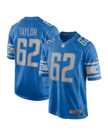 Demetrius Taylor 62 Detroit Lions Player Game Jersey - Blue