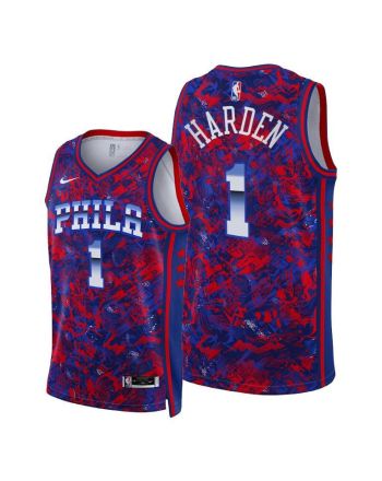 James Harden 1 Philadelphia 76ers 2022 Select Series Royal red Jersey - Men Jersey