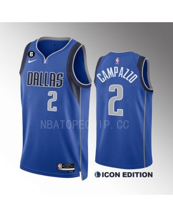 Facundo Campazzo 2 2022-23 Dallas Mavericks Blue Icon Edition Men Jersey Swingman