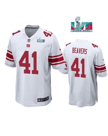 Darrian Beavers 41 New York Giants Super Bowl LVII Super Bowl LVII White Men Game Jersey