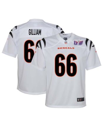 Nate Gilliam 66 Cincinnati Bengals Super Bowl LVIII YOUTH Away Limited Jersey - White