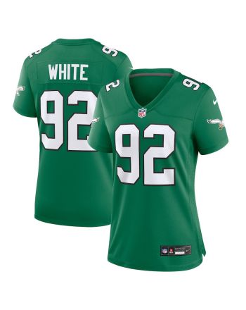 Reggie White 92 Philadelphia Eagles Women Alternate Game Jersey - Kelly Green