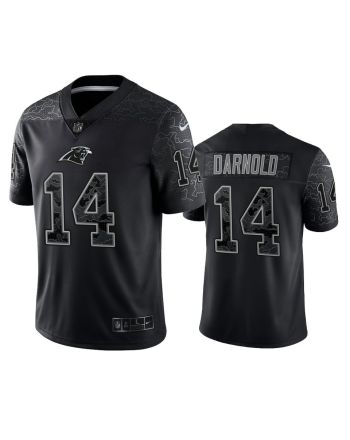 Sam Darnold 14 Carolina Panthers Black Reflective Limited Jersey - Men