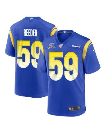 Troy Reeder 59 Los Angeles Rams 2023 Playoffs Patch Game Men Jersey - Royal