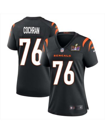 Devin Cochran 76 Cincinnati Bengals Super Bowl LVIII Women Home Limited Jersey - Black