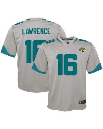 Trevor Lawrence Jacksonville Jaguars Youth Inverted Team Game Jersey - Silver