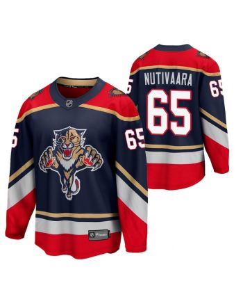 Florida Panthers 65 Markus Nutivaara 2023 Reverse Retro Blue Special Edition Jersey Jersey