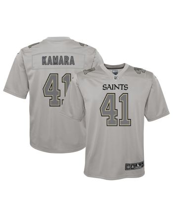 Alvin Kamara 41 New Orleans Saints Youth Atmosphere Game Jersey - Gray