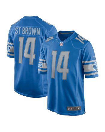 Amon-Ra St. Brown 14 Detroit Lions Men Game Jersey - Blue