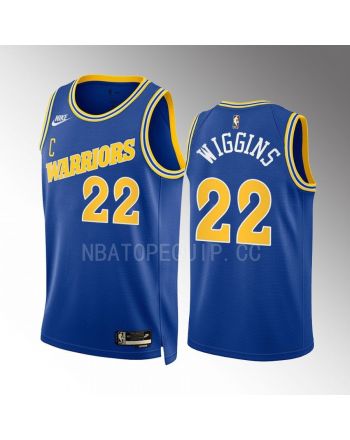 Golden State Warriors Andrew Wiggins 22 2022-23 Classic Edition Blue Men Jersey Swingman