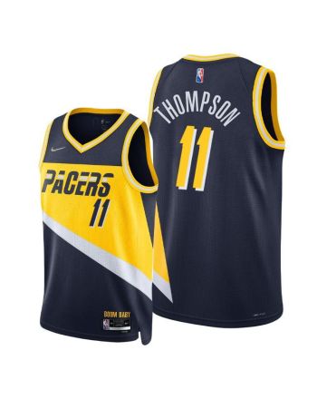 Tristan Thompson 11 Indiana Pacers 2022 City Edition Blue Jersey Diamond Badge - Men Jersey