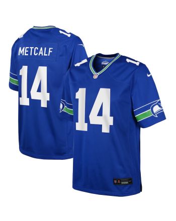 DK Metcalf 14 Seattle Seahawks Throwback Game Youth Jersey - Royal